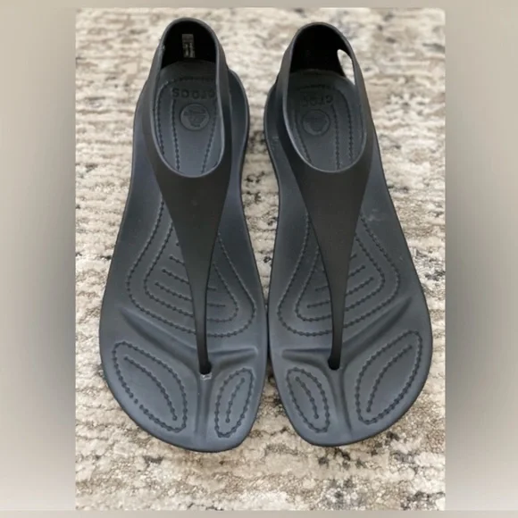 Crocs Sexi Serena Sandals Size 8 Black - Picture 7 of 8